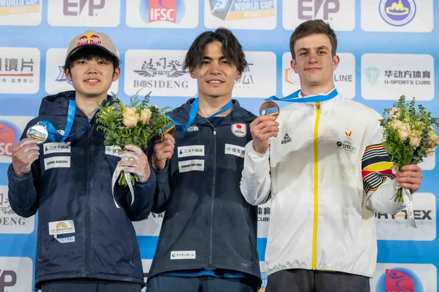 Podium hommes Keqiao IFSC