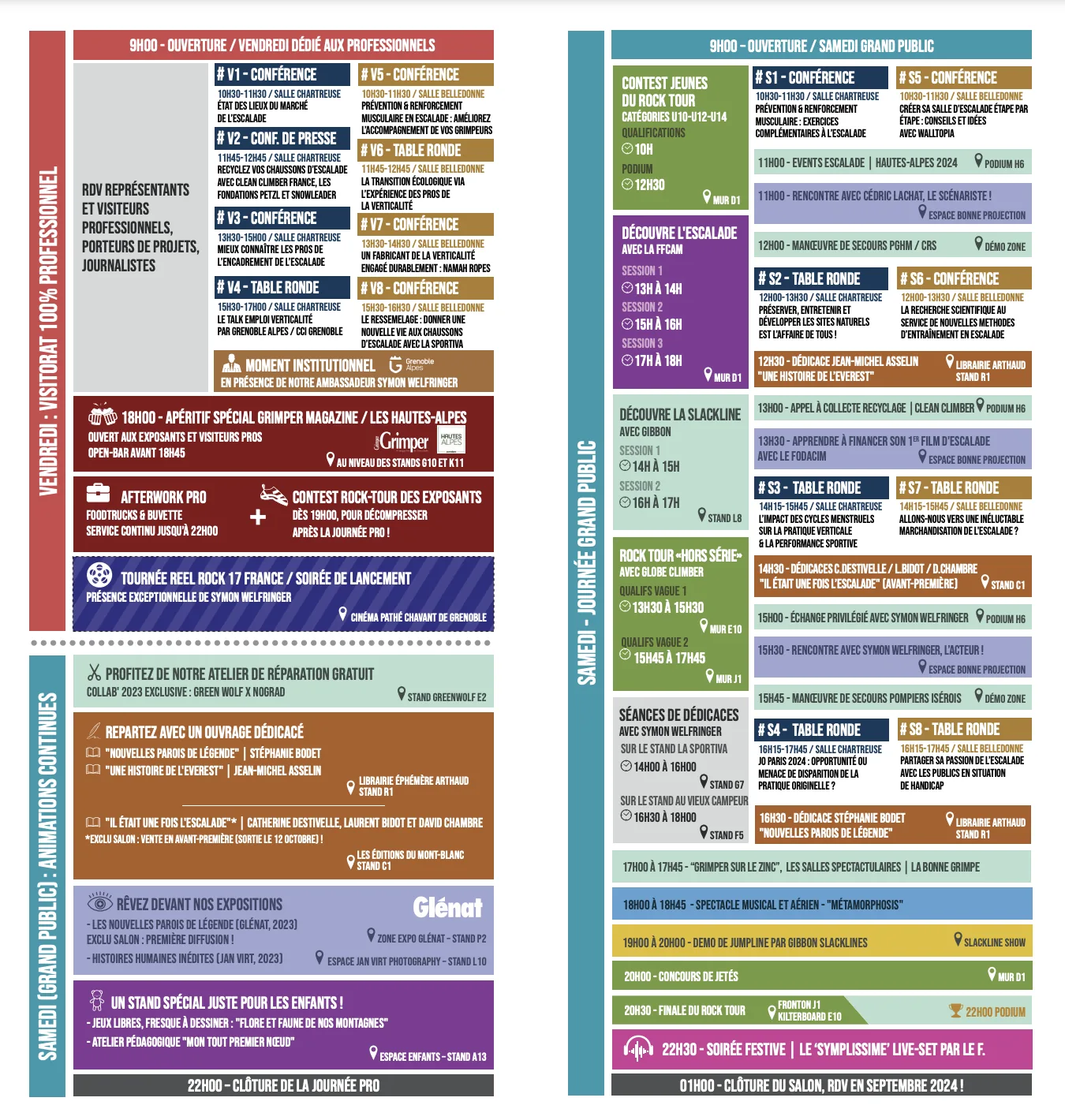 Programme Salon de l'escalade 2023