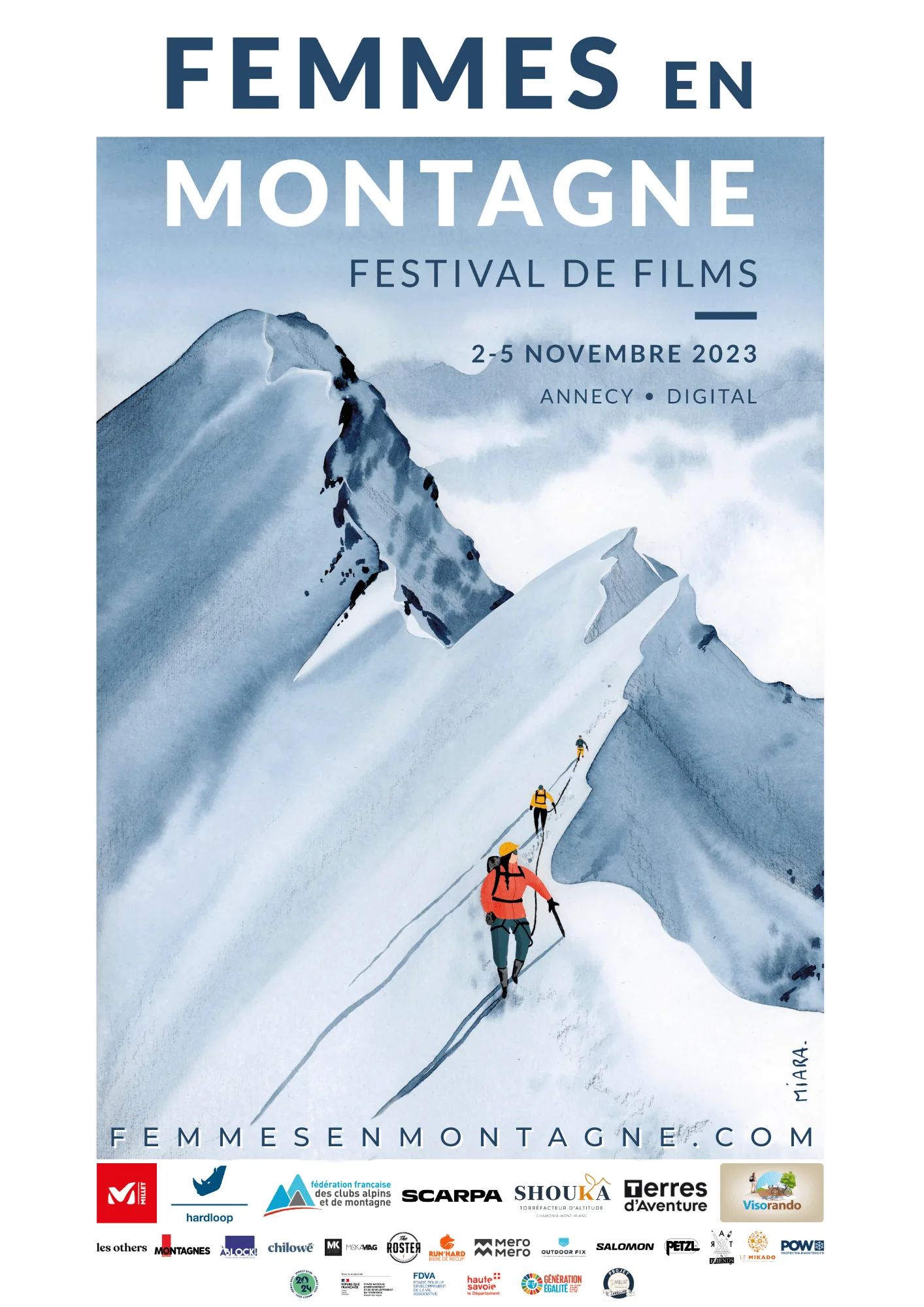 Affiche festival Femmes en montagne 2023