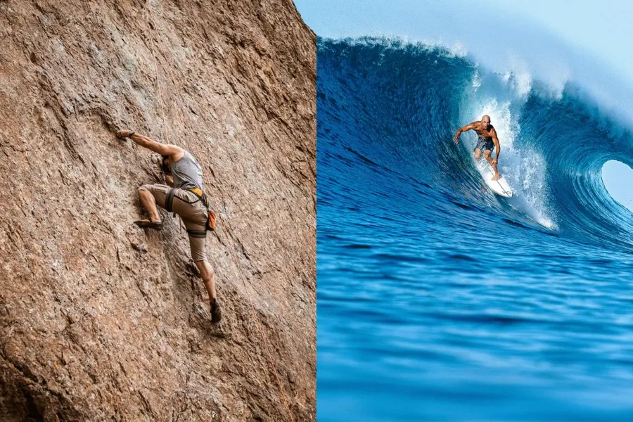 Surf et escalade