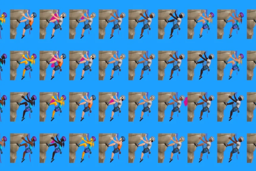 Histoire emoji escalade