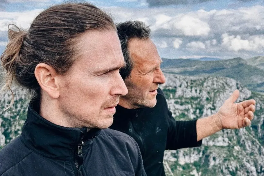 Pierre-Gaël et Graou dans le Verdon, mai 2025